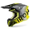 Casque Airoh Twist 2.0 Bit Yellow / Grey -Équipement Moto airoh twist 2 0 bit yellow grey cross helmet cross helmet helm casque kros kask casco 1 1