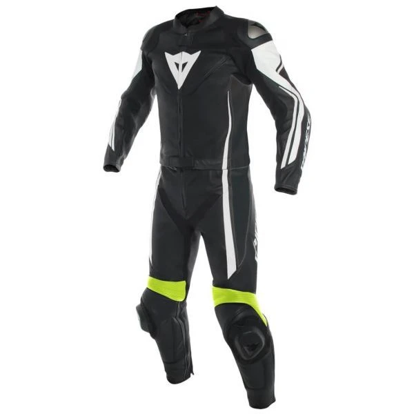 Dainese Assen 2-P Suit Black-White-Yellow-Fluo 3 Dainese Assen 2-P Suit Black-White-Yellow-Fluo