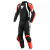 Dainese Avro 4 Leather 2-P Suit Black/Fluo-Red/White -Équipement Moto dainese avro 4 black red white two piece suit 2 teiler overall combinaison 2 pieces traje tulum 1 2