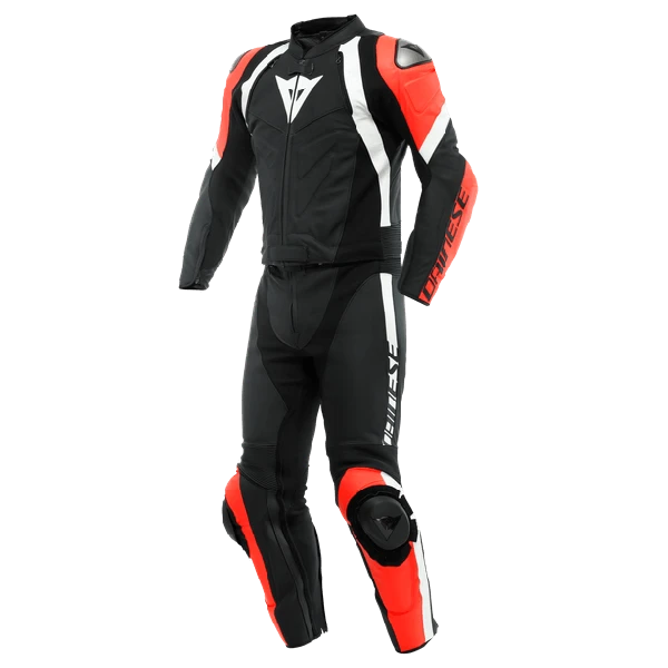 Dainese Avro 4 Leather 2-P Suit Black/Fluo-Red/White 3 Dainese Avro 4 Leather 2-P Suit Black/Fluo-Red/White