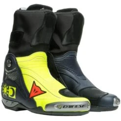 Dainese Axial D1 Replica Valentino Rossi Boots Black Yellow Blue - Motorcycle Boots - Bottes
