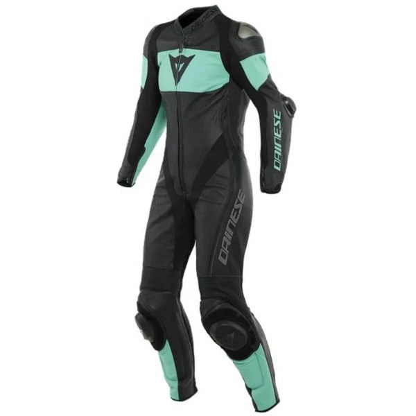 Dainese Imatra Lady Leather 1-PC Suit Perf. Black/Acqua-Green 3 Dainese Imatra Lady Leather 1-PC Suit Perf. Black/Acqua-Green