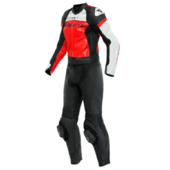 Dainese Mirage Lady Leather 2-P Suit Black/Lava-Red/White