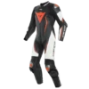 Dainese Misano 2 D-Air Perf. 1-P Suit Black-White-Fluo-Red -Équipement Moto dainese misano 2 d air perf 1 p suit black white fluo red one piece suit 1 teiler overall combinaison 1 piece traje tulum 1 10
