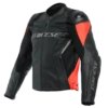 Dainese Racing 4 Leather Jacket Black-Fluo-Red