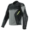 Dainese Racing 4 Leather Jacket Charcoal-Gray-Black -Équipement Moto dainese racing 4 leather jacket charcoal gray black motorcycle jacket motorradjacke blouson veste motorjas mont chaqueta 1 10