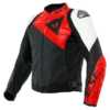 Dainese Sportiva Leather Jacket Black/Lava-Red/White -Équipement Moto dainese sportiva black red white motorcycle jacket motorradjacke blouson veste motorjas mont chaqueta 1 2