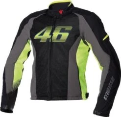 Dainese VR46 AIR TEX Jacket Black/Fluo-Yellow