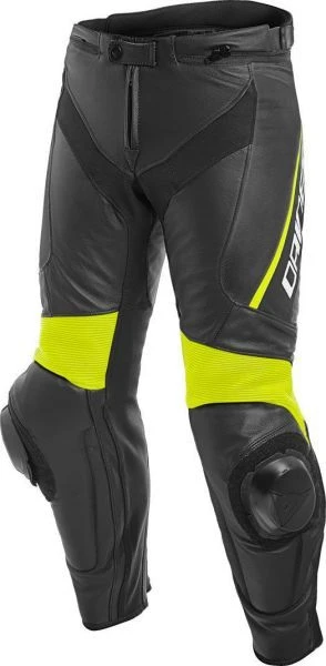 Dainese DELTA 3 Leather Pants BLACK/BLACK/FLUO-YELLOW 3 Dainese DELTA 3 Leather Pants BLACK/BLACK/FLUO-YELLOW