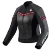 Revit Meridian Ladies Jacket Black-Pink -Équipement Moto fjl126 1820lf wlr 1