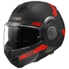 LS2 Advant Bend Matt Black Red-06 -Équipement Moto ls2 advant bend matt black red 06 modular helmet klapphelm casque modulaire systeemhelm kask casco modular 1 1