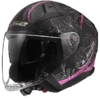 LS2 Infinity 2 Lotus Matt Pink-06 -Équipement Moto ls2 infinity 2 lotus matt pink 06 open face helmet helm casque jet kask casco abierto 1 1