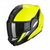 Scorpion EXO-TECH EVO PRIMUS Neon Yellow-Black -Équipement Moto scorpion exo tech evo primus yellow black modular helmet klapphelm casque modulaire systeemhelm kask casco modular 1 5